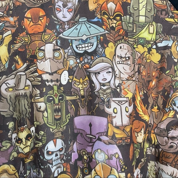 DOTA 2 Hero Collage Sketch Black Light Jacket Printed Graphic Plus Size XXL - Picture 8 of 15